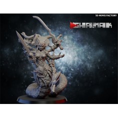 Gorgon 3 des Elfes Noirs créé par Ghamak de 3D Minis Factory