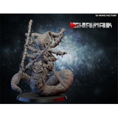 Gorgon 2 des Elfes Noirs créé par Ghamak de 3D Minis Factory