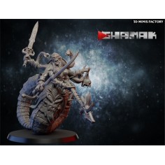 Gorgon 1 des Elfes Noirs créé par Ghamak de 3D Minis Factory