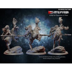 Wood Elf Champion On War Deer des Sylvains créé par Ghamak de 3D Minis Factory
