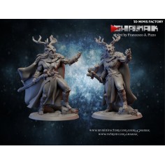 Wood Elf Warlock Male des Sylvains créé par Ghamak de 3D Minis Factory