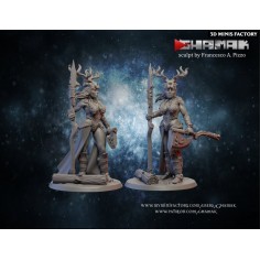 Warlock Wood Elf des Sylvains créé par Ghamak de 3D Minis Factory