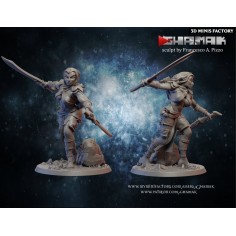 Wood Elf Ranger Female 2 des Sylvains créé par Ghamak de 3D Minis Factory