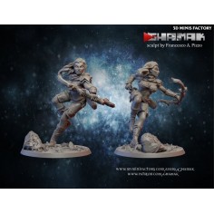 Wood Elf Ranger Female 2 des Sylvains créé par Ghamak de 3D Minis Factory