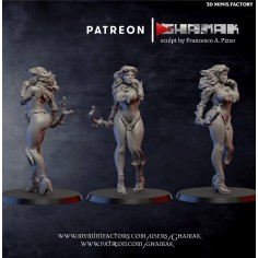 Wood Elf Pin-Up 2 des Sylvains créé par Ghamak de 3D Minis Factory