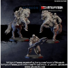 Antipaladin Foot And On Horse des Cités Humaines créé par Ghamak de 3D Minis Factory