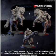 Antipaladin Foot And On Horse des Cités Humaines créé par Ghamak de 3D Minis Factory 2