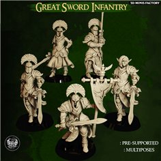Great Sword Infantry des The Master Forge créé par The Master Forge de 3D Minis Factory