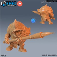 Dungeon Guardian Spear des Arcane Dungeon créé par Epic Miniatures de 3D Minis Factory