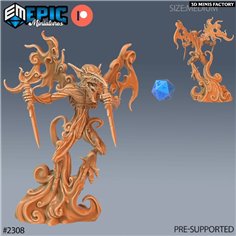 Smoke Mephit Daggers des Arcane Dungeon créé par Epic Miniatures de 3D Minis Factory