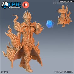 Fire Genasi Adventurer des Arcane Dungeon créé par Epic Miniatures de 3D Minis Factory