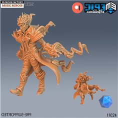 Fire Genasi Adventurer Burning des Arcane Dungeon créé par Epic Miniatures de 3D Minis Factory 2