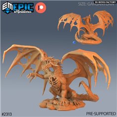 Ancient Blue Zombie Dragon des Tombs of Demise créé par Epic Miniatures de 3D Minis Factory