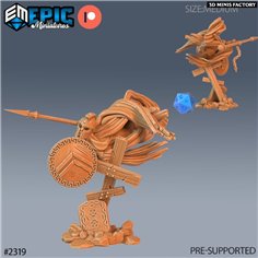 Graveyard Ghost Spear & Shield des Tombs of Demise créé par Epic Miniatures de 3D Minis Factory