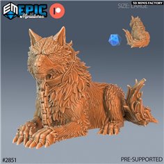 Fenrir Wolf Chained Guarding Lay V2 des Viking Age créé par Epic Miniatures de 3D Minis Factory