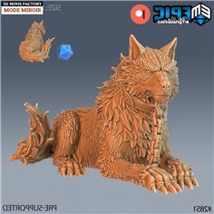Fenrir Wolf Chained Guarding Lay V2 des Viking Age créé par Epic Miniatures de 3D Minis Factory 2