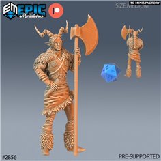 Tiefling Viking Female des Viking Age créé par Epic Miniatures de 3D Minis Factory