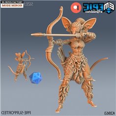 Mice Folk Viking Female Bow des Viking Age créé par Epic Miniatures de 3D Minis Factory 2
