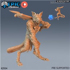 Rat Folk Rogue des Goblin Caves créé par Epic Miniatures de 3D Minis Factory