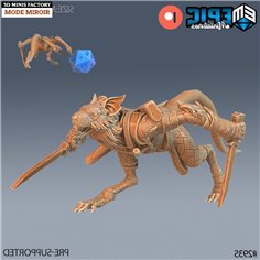 Rat Folk Rogue Attack des Goblin Caves créé par Epic Miniatures de 3D Minis Factory 2