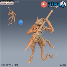Rat Folk Rogue Spear des Goblin Caves créé par Epic Miniatures de 3D Minis Factory 2