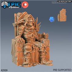 Half Goblin Bandit King des Goblin Caves créé par Epic Miniatures de 3D Minis Factory