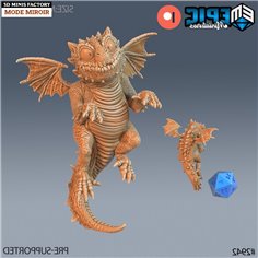 Baby Dragon Flying des Goblin Caves créé par Epic Miniatures de 3D Minis Factory 2
