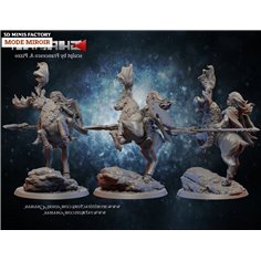 Wood Elf Champion On War Deer des Sylvains créé par Ghamak de 3D Minis Factory 2