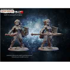Wood Elf Female Champion des Sylvains créé par Ghamak de 3D Minis Factory 2