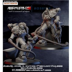 Chaos Champion With Slave des Chaos - SciFi créé par Ghamak de 3D Minis Factory 2