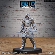 Mountain Wolf Bandit Knifes des Bandit Camp créé par Epic Miniatures de 3D Minis Factory